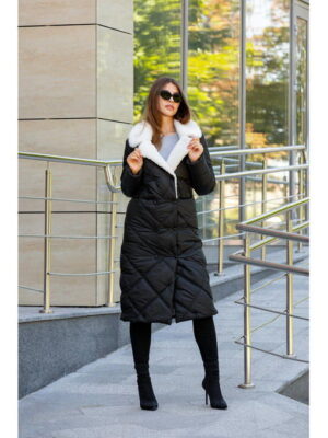 Зимнее пальто черное