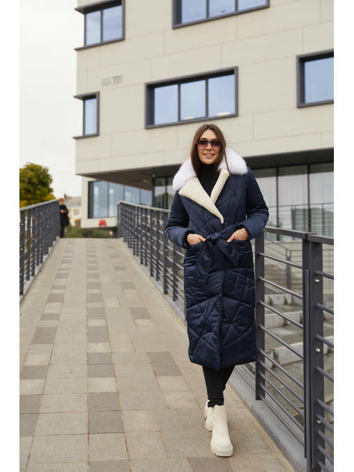 Пальто синее — изображение 4