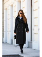 Зимнее пальто черное