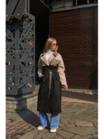 Демисезонный Плащ бежевый + черный