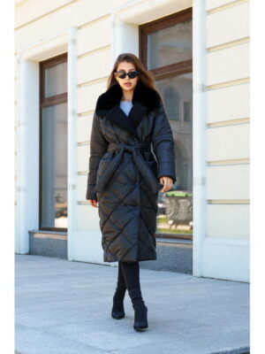 Зимнее пальто черное