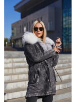 Парка черная мрамор