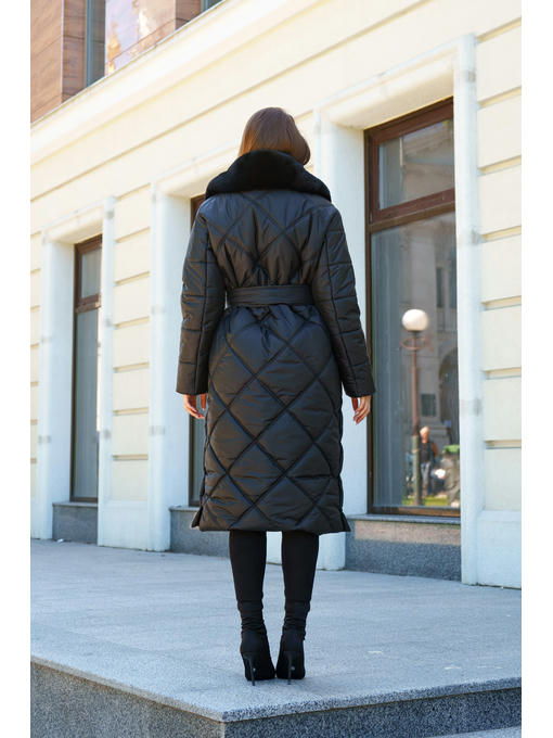 Зимнее пальто черное — изображение 4