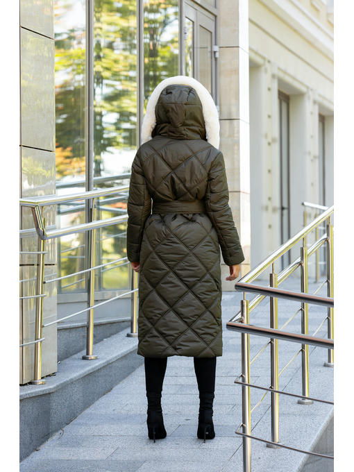 Зимнее пальто хаки — изображение 7