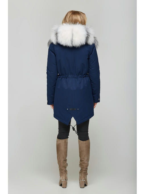 Зимняя парка Синяя + белая мех — изображение 4