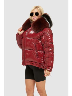 Зимняя куртка бордо