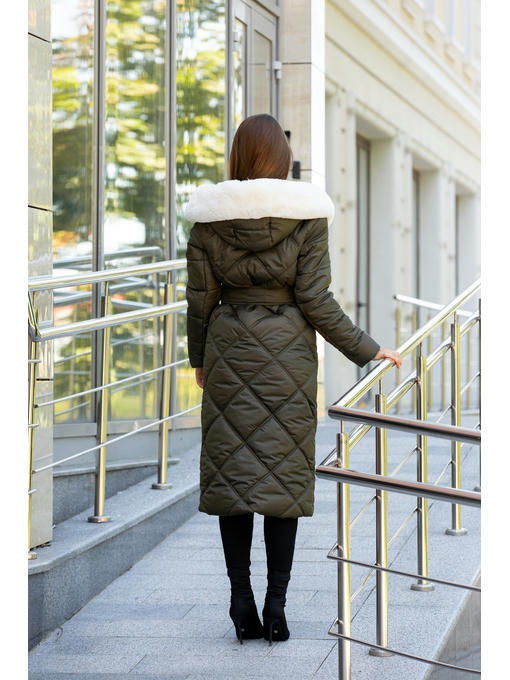 Зимнее пальто хаки — изображение 5