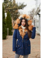 Зимняя парка Мех синяя
