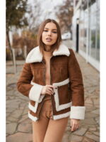 Дубленка рыжая