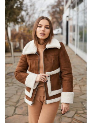 Дубленка рыжая