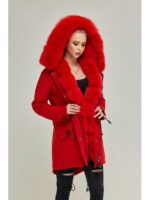 Зимняя парка красная