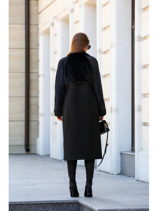 Зимнее пальто черное — изображение 4