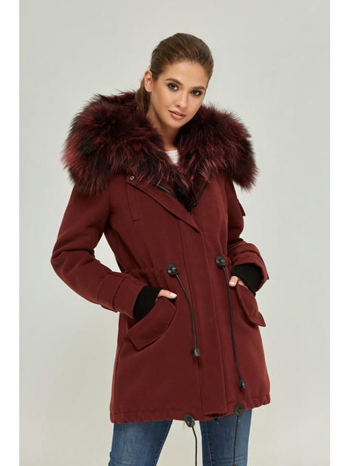 Зимняя парка бордо
