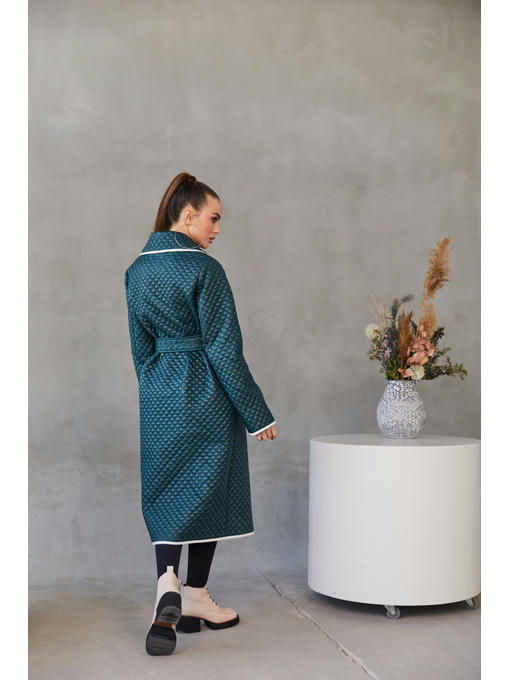 Демисезонный плащ зеленый — изображение 3