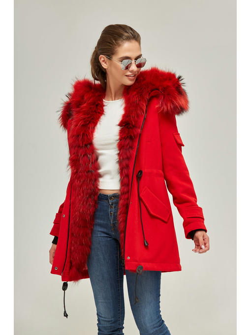 Зимняя парка красная — изображение 2