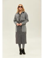 Демисезонный плащ серый