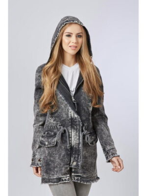 Джинсовая куртка светло-серая