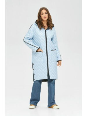 Демисезонный плащ голубой + черный