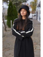 Демисезонное пальто черное