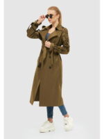 Демисезонный тренч хаки