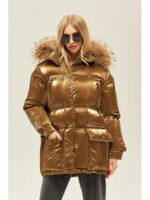 Зимняя куртка золото