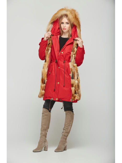 Парка красная + рыжий — изображение 2