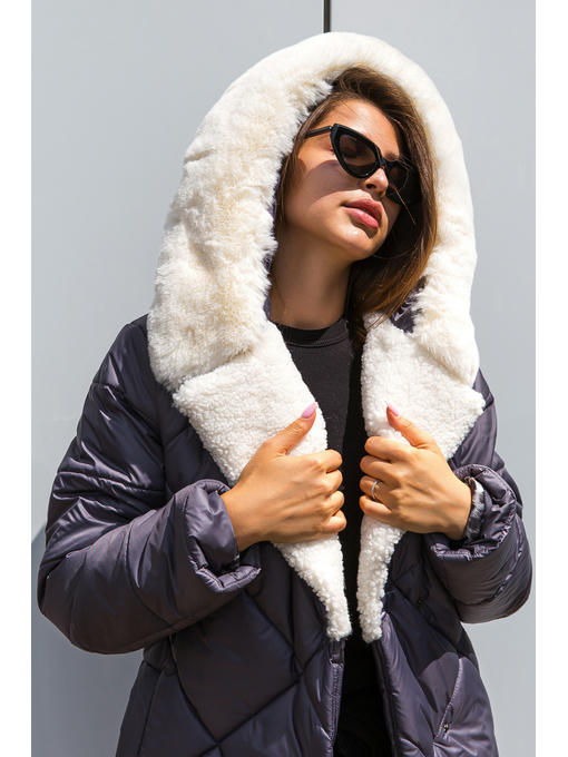 Зимнее пальто серое — изображение 2