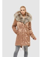 Зимняя парка Мех капучино
