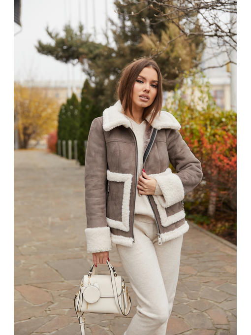 Дубленка капучино