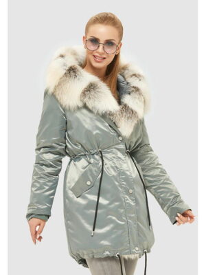 Зимняя парка бирюза