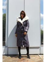 Зимнее пальто серое