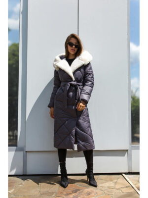 Зимнее пальто серое