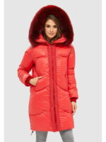 Зимний пуховик красная