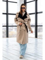 Демисезонный тренч бежевый