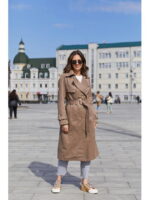 Демисезонный тренч капучино