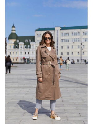 Демисезонный тренч капучино