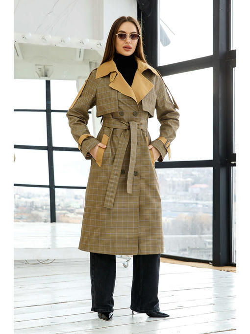 Демисезонный Тренч хаки