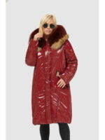 Зимний пуховик бордо