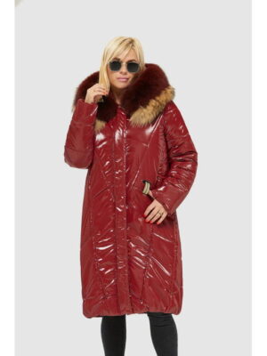 Зимний пуховик бордо