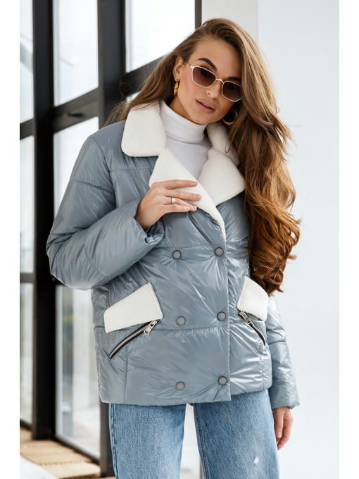 Демисезонная Куртка голубая