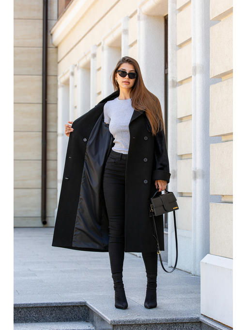 Зимнее пальто черное — изображение 5