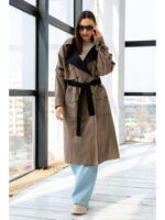 Демисезонный тренч капучино + капучино