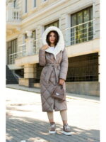 Зимнее пальто капучино