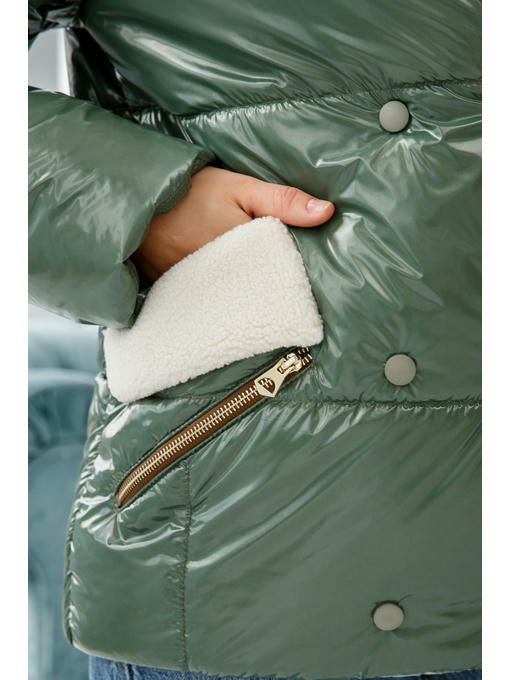 Демисезонная Куртка зеленая — изображение 4