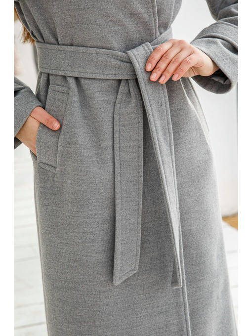 Демисезонное Пальто светло-серое — изображение 5