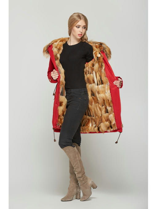 Парка красная + рыжий — изображение 6