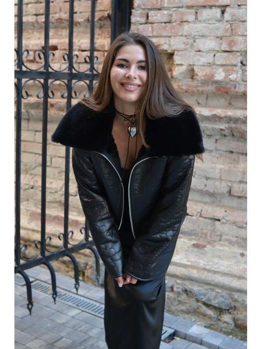 Зимняя Дубленка черная — изображение 4