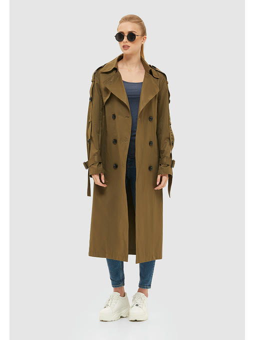 Демисезонный тренч хаки — изображение 3