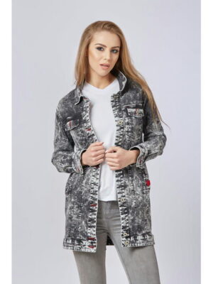 Джинсовая куртка черная