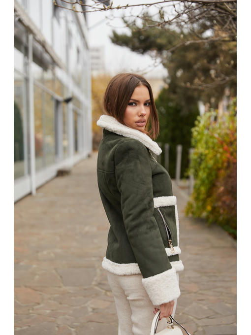 Дубленка зеленая — изображение 2